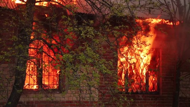 fire in a residential building
