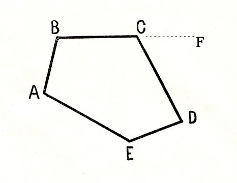 Exterior angle (DCF) of polygon