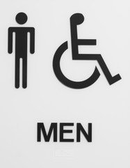 Mens Bathroom Sign Handicap Accessible