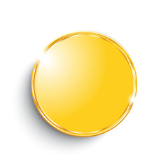 Coin on white background isolated object abstract