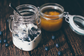 Dessert in jar