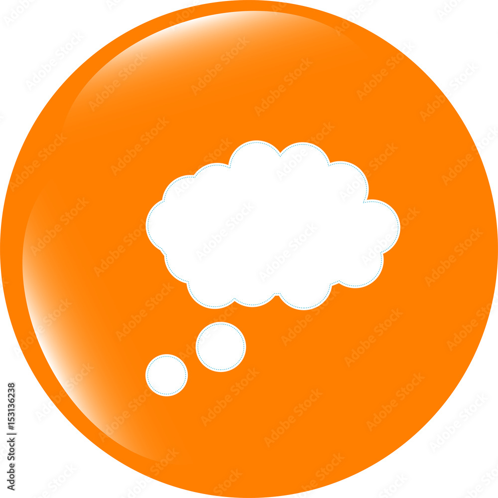 Poster abstract cloud web icon button . trendy flat style sign isolated on white background
