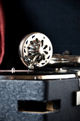 Gramophone needle sound music retro close-up © bucks134