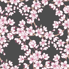 Seamless pattern  with sakura