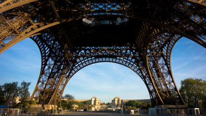 View from under the Eiffel tower