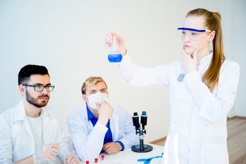 Scientists at laboratory