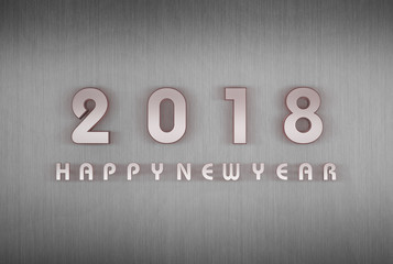     New Year 2018 - 3D Rendered Image 