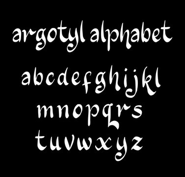 Argotyl vector alphabet lowercase characters. Good use for logotype, cover title, poster title, letterhead, body text, or any design you want. Easy to use, edit or change color. 
