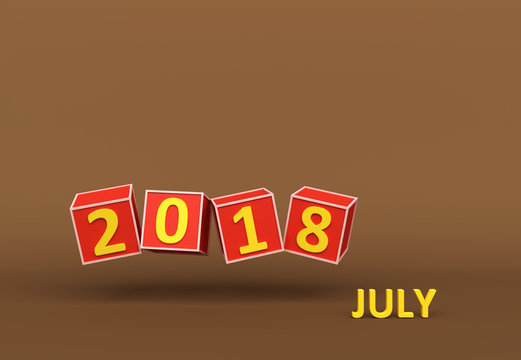     New Year 2018 - 3D Rendered Image 