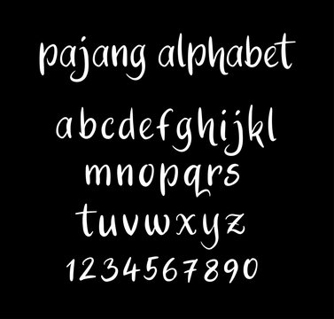 Pajang vector alphabet lowercase characters. Good use for logotype, cover title, poster title, letterhead, body text, or any design you want. Easy to use, edit or change color. 