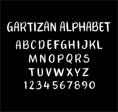 Gartizan vector alphabet uppercase characters. Good use for logotype, cover title, poster title, letterhead, body text, or any design you want. Easy to use, edit or change color. 