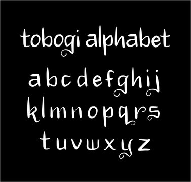 Tobogi vector alphabet lowercase characters. Good use for logotype, cover title, poster title, letterhead, body text, or any design you want. Easy to use, edit or change color. 