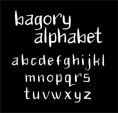 Bagory vector alphabet lowercase characters. Good use for logotype, cover title, poster title, letterhead, body text, or any design you want. Easy to use, edit or change color. 