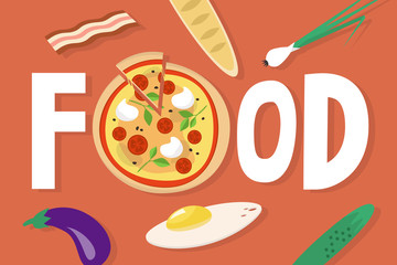 Food conceptual sign