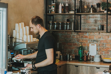 Barista Prepare Coffee Working