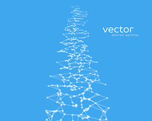 Vector background with white abstract particles.