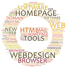 Obraz premium Homepage word cloud