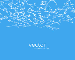 Vector background with white abstract particles.
