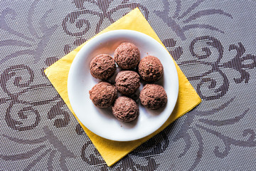 Candy handmade with coconut chips