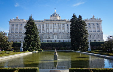 Fototapeta na wymiar Royal Palace of Madrid, Spain.
