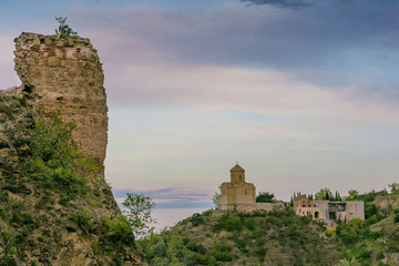 Fototapeta na wymiar View from the mountain Narikala in Tbilisi