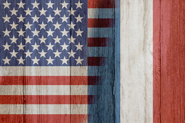 Fototapeta na wymiar Relationship between the USA and France