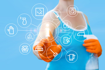 The cleaner presents information on services.