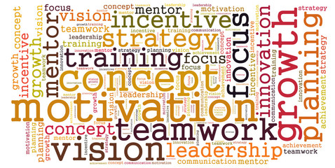 Fototapeta premium Concept Motivation word cloud