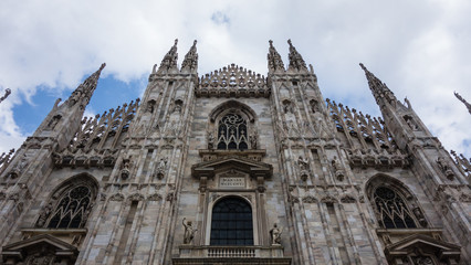 Fototapeta na wymiar Cathedral of the city of Milan, Italy
