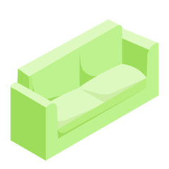 green sofa. isometric vector