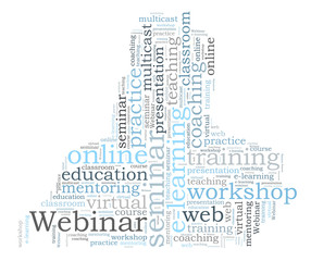 Obraz premium Webinar word cloud