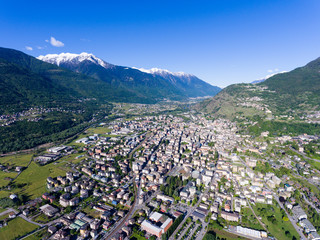 Città di Sondrio - Vista aerea panoramica