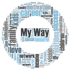 My way word cloud