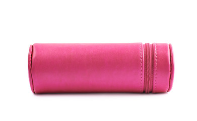 Cylindrical pencil case isolated