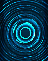 Neon circles abstract background