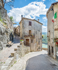 Scenic sight in Castel di Tora, comune in the Province of Rieti in the Italian region Latium,...