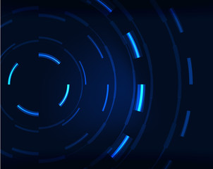 Neon circles abstract background