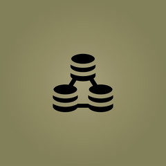 Database icon. flat design