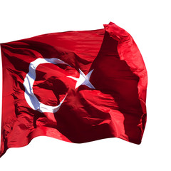 Turkish flag waving