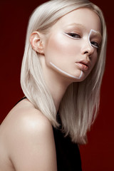 Beauty fashion portrait in studio