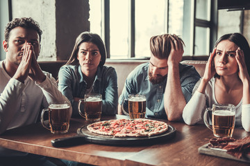 Fans at pub