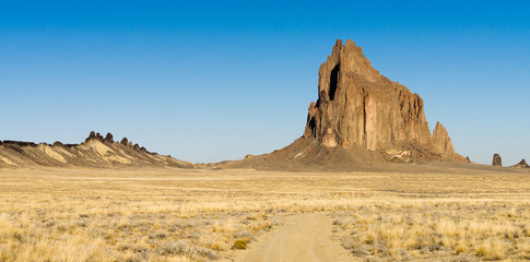 Rocky Craggy Butte Shiprock New Mexico United States