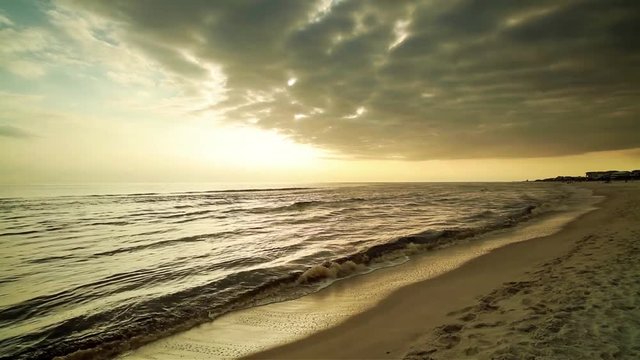 Beautiful Florida panhandle beach in the late afternoon.