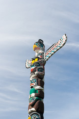 Totem pole is the cultural heritage of first nation people.