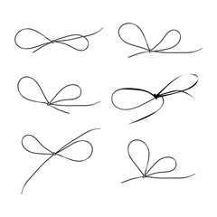 Thread Bow Set Symbol Design. Icon Vector illustration isolated on white background.