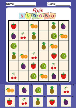 picture sudoku for kids, Cut and paste