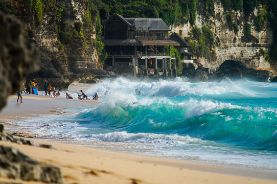 Ocean wave on balinese Dreamland beach