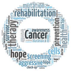 Cancer therapy word cloud