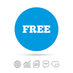 Free sign icon. Special offer symbol.