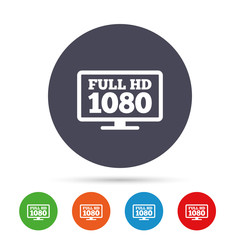 Full hd widescreen tv. 1080p symbol.